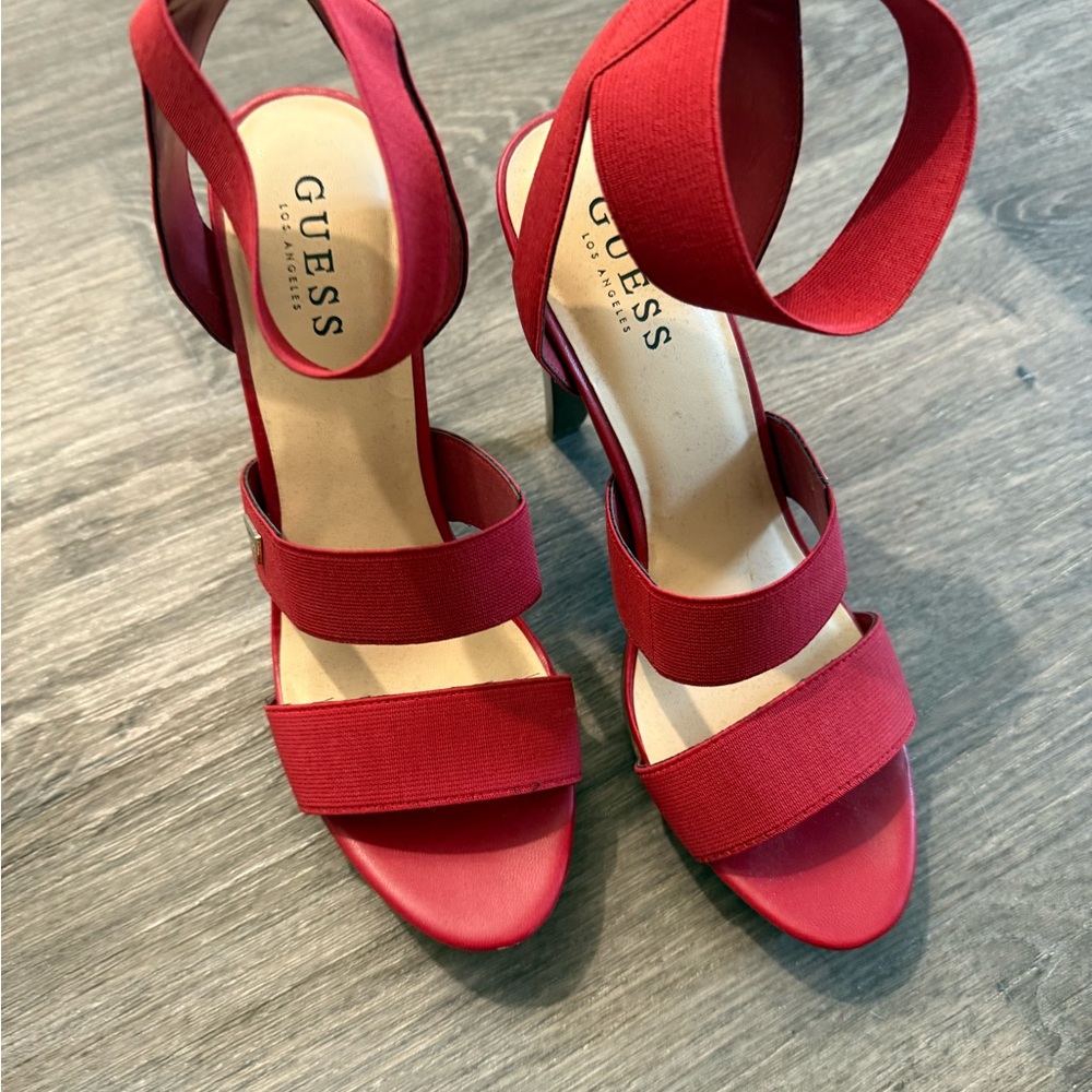 GUESS Women's Red Strappy heels
